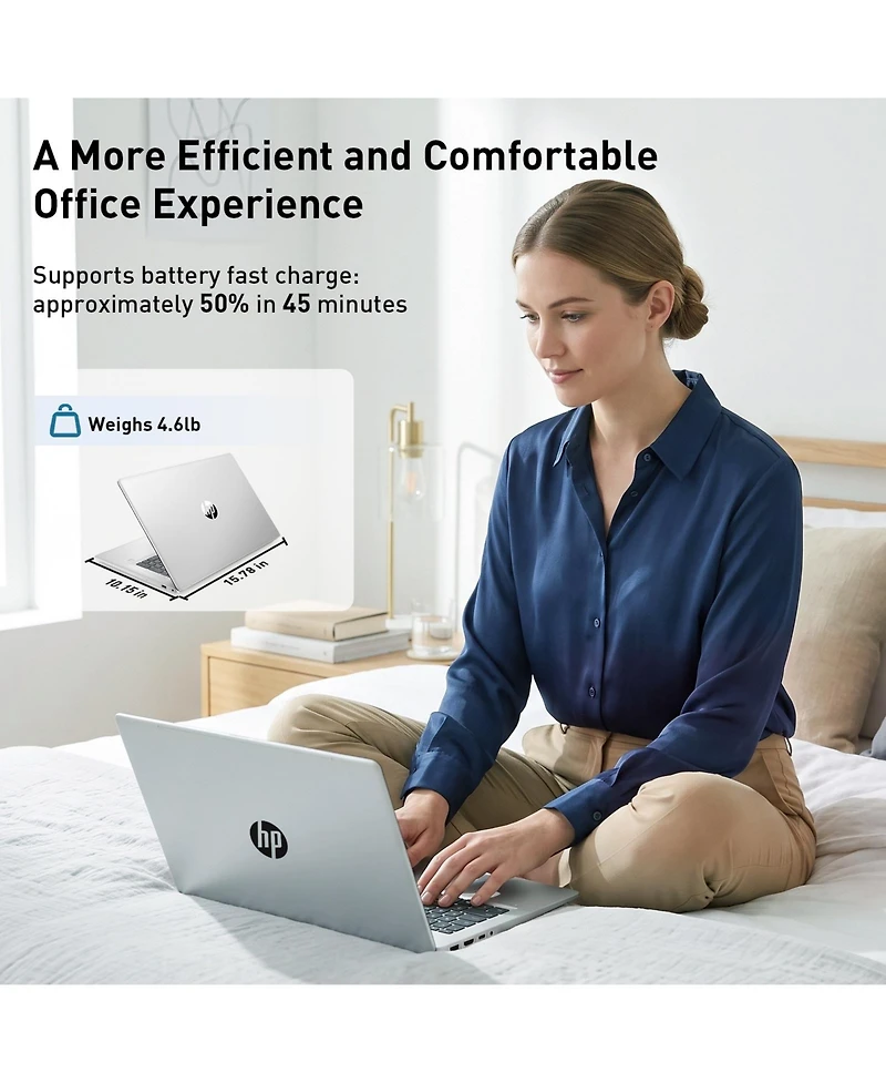 Hp Essential 17.3" Hd+ Touchscreen Laptop, Intel Core i7-1355U, Intel Uhd Graphics, 16GB Ram, 512GB Ssd, Wi-Fi 6, Windows 11 Home, Silver