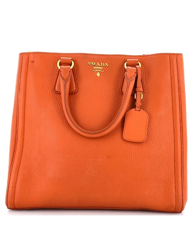 Pre-Owned Prada Large Convertible Shopper Tote Vitello Daino