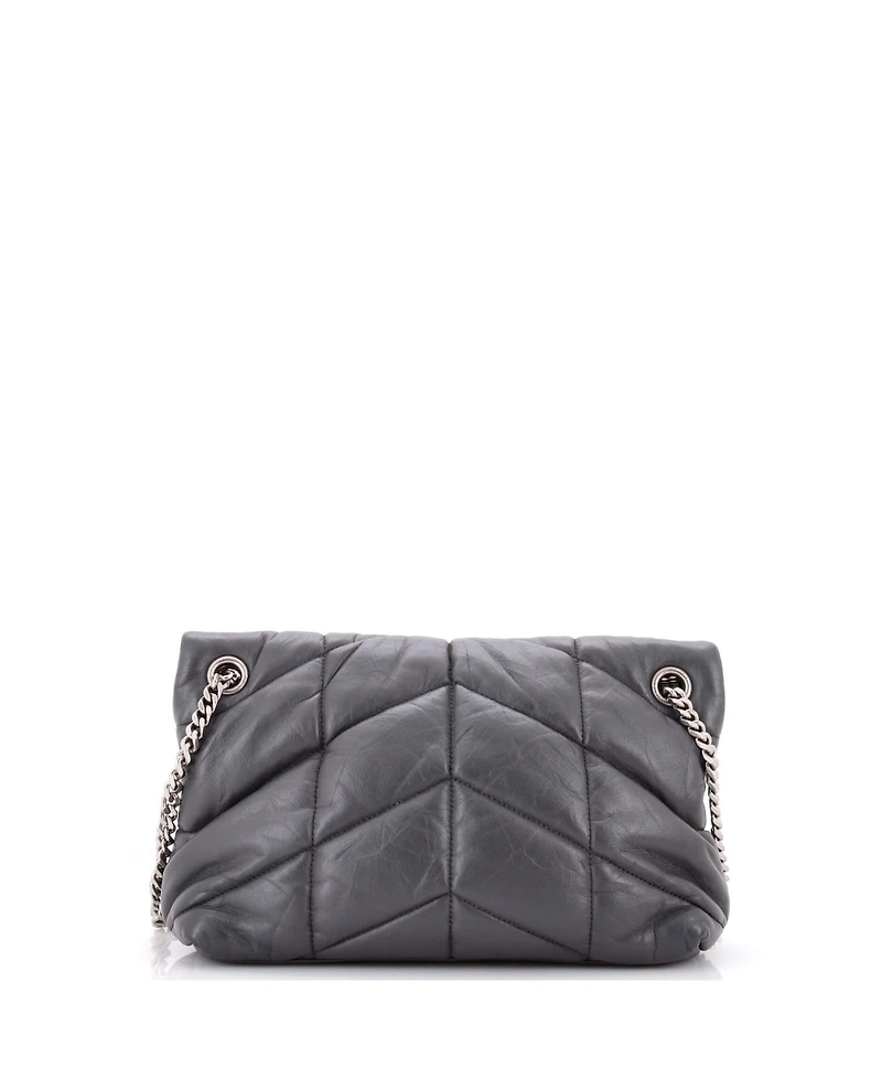 Pre-Owned Saint Laurent Small Loulou Puffer Shoulder Bag Quilted Leather