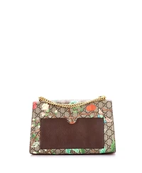 Pre-Owned Gucci Medium Padlock Shoulder Bag Tian Print Gg Coated Canvas