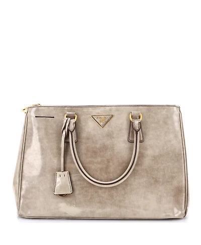 Pre-Owned Prada Medium Double Zip Lux Tote Spazzolato Leather
