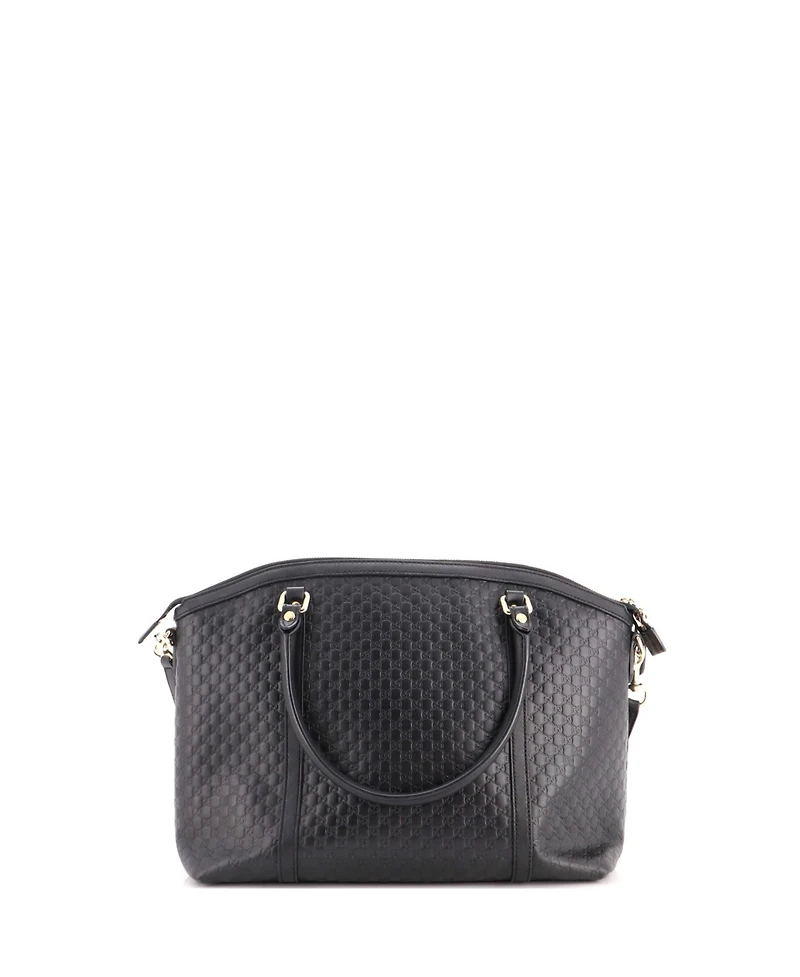 Pre-Owned Gucci Medium Britt Convertible Dome Satchel Microguccissima Leather
