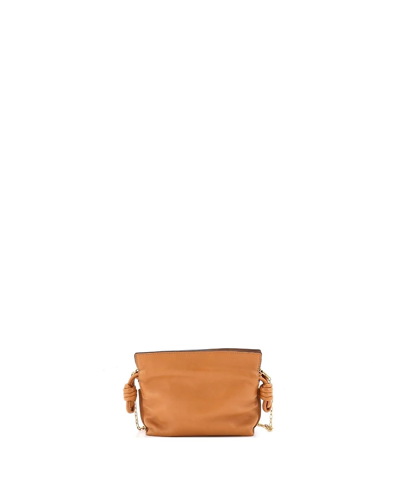 Pre-Owned Loewe Nano Flamenco Knot Chain Clutch Leather