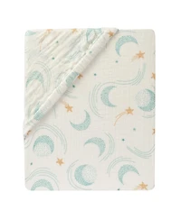 Lambs & Ivy Signature 100% Organic Cotton Muslin Celestial Fitted Crib Sheet