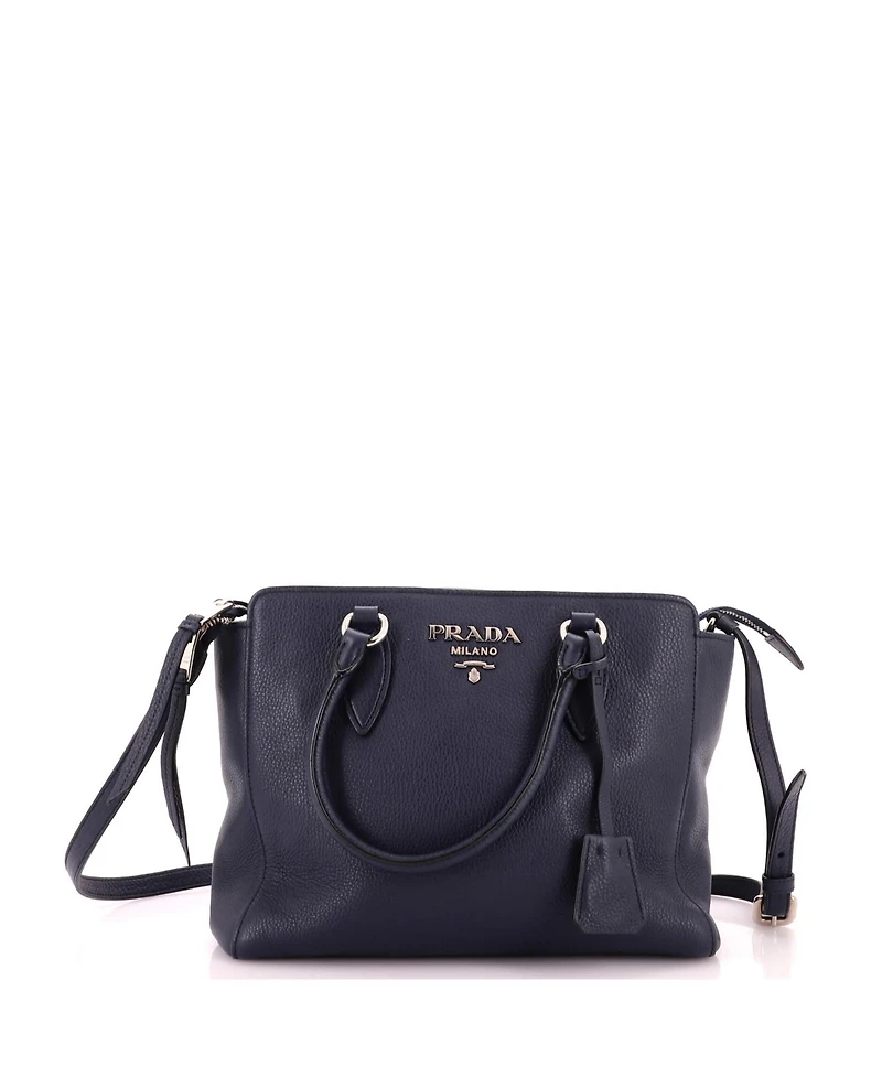 Pre-Owned Prada Medium Convertible Zip Tote Vitello Phenix