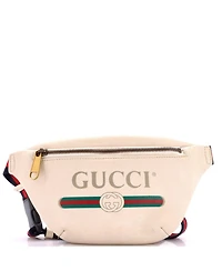 Pre-Owned Gucci Small Logo Belt Bag Printed Leather