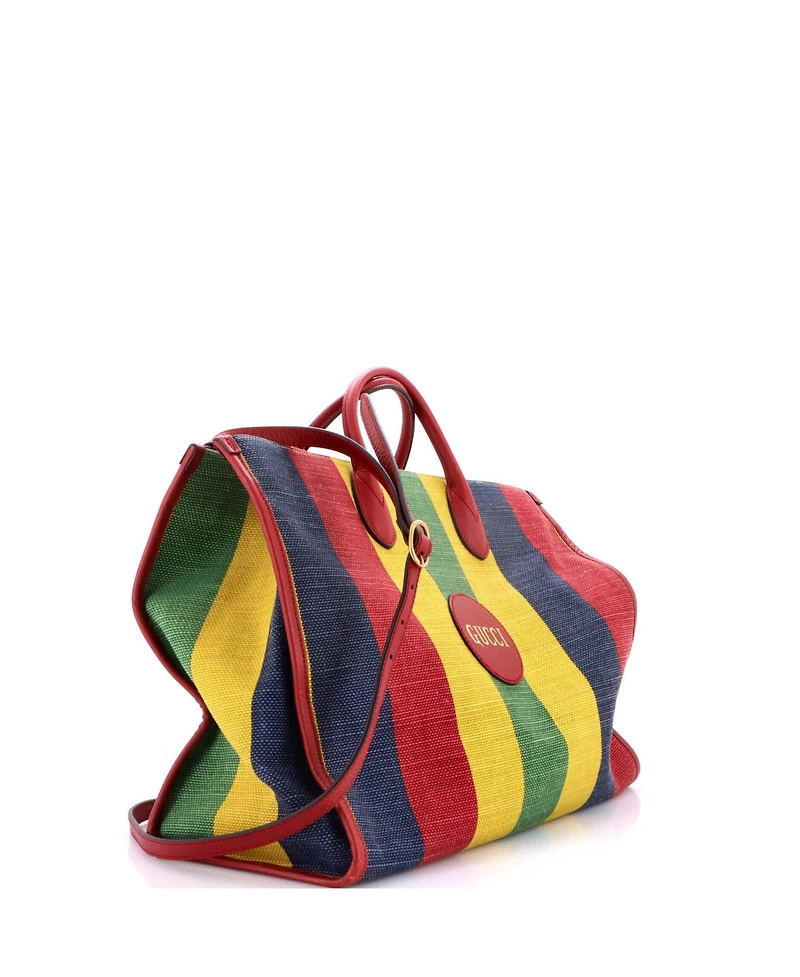 Pre-Owned Gucci Baiadera Tote Striped Canvas
