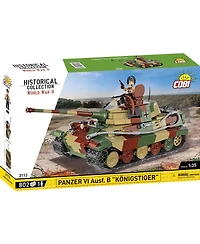 Cobi Historical Collection Wwii Panzer Vi Ausf. B Konigstiger Tank 802-Piece Building Set, Ages 10+