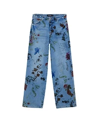 Desigual Women's Printed Straight Jeans