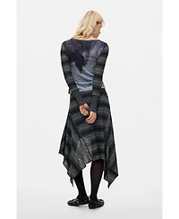 Desigual Women's Asymmetric Knit Skirt