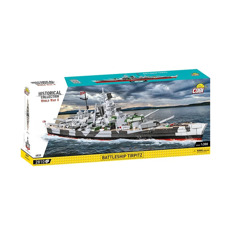 Cobi Historical Collection World War Ii Battleship Tirpitz 2,880-Piece Building Set, Ages 11+