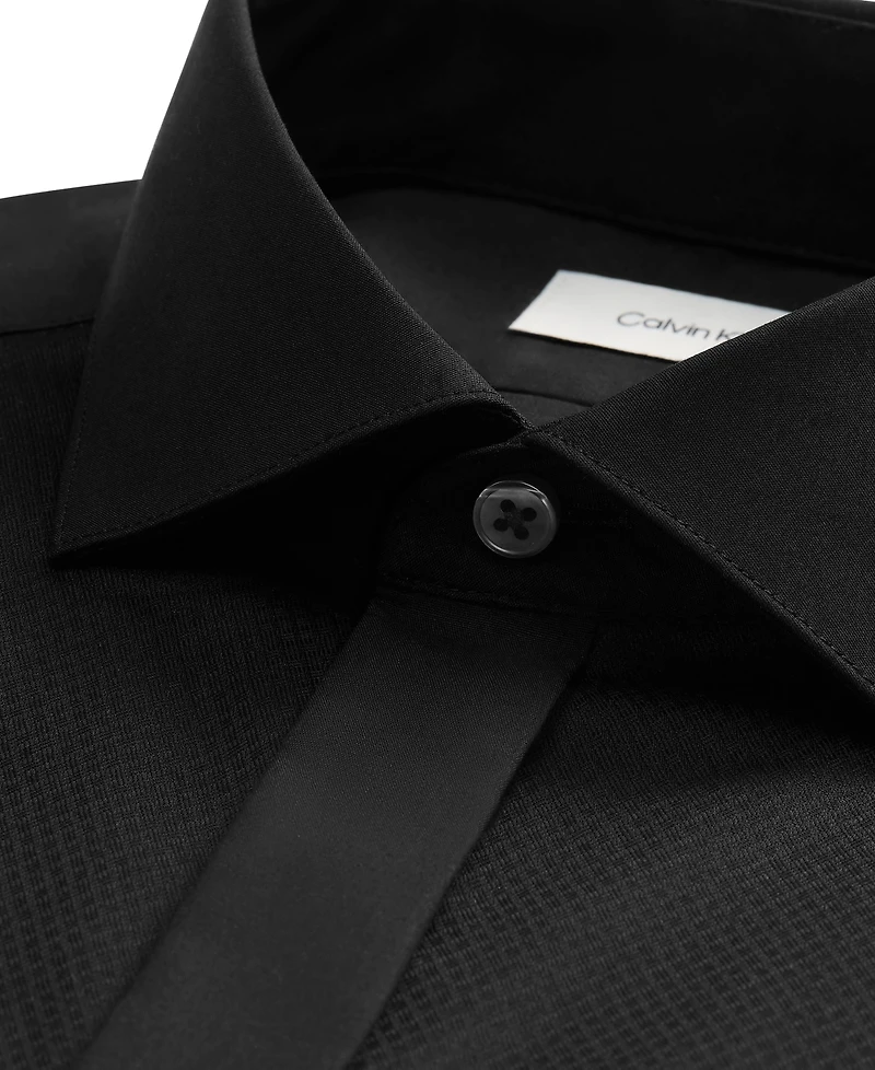 Calvin Klein Men's Tailored Occasion Slim-Fit Stretch Pique Bib Dress Shirt