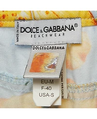 Dolce & Gabbana Women's Floral-Print Mid-Rise Denim Shorts, 7" Inseam