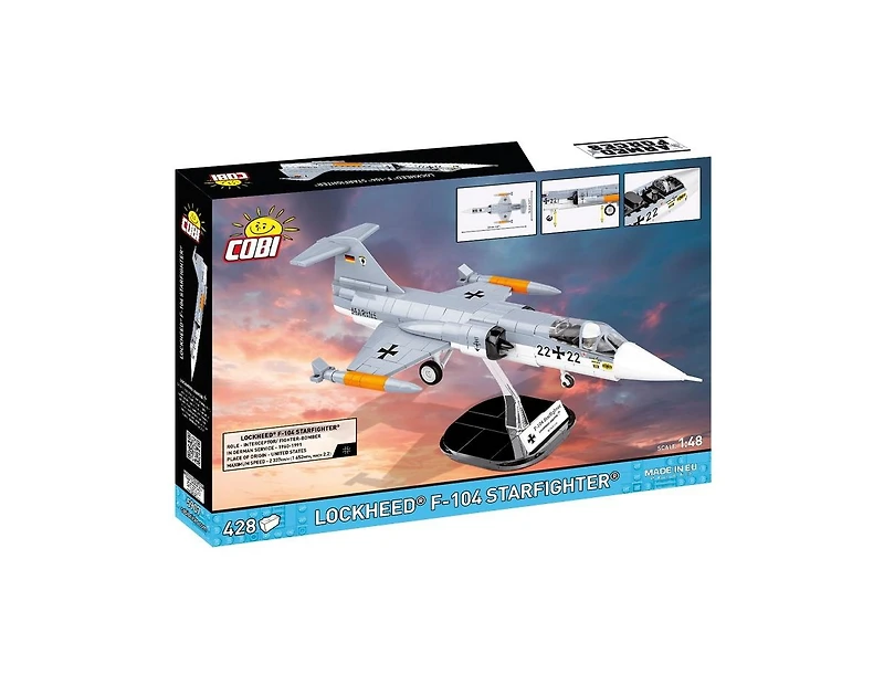 Cobi Armed Forces Lockheed F-104 Starfighter 428-Piece Building Set, Retractable Landing Gear, Ages 8+