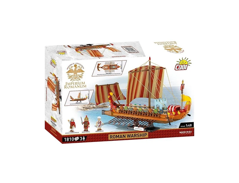 Cobi Historical Collection Imperium Romanum 1810-Piece Roman Warship Building Set, Ages 9+