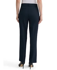 Kasper Women's Faux-Fly Pull-On Straight-Leg Pants