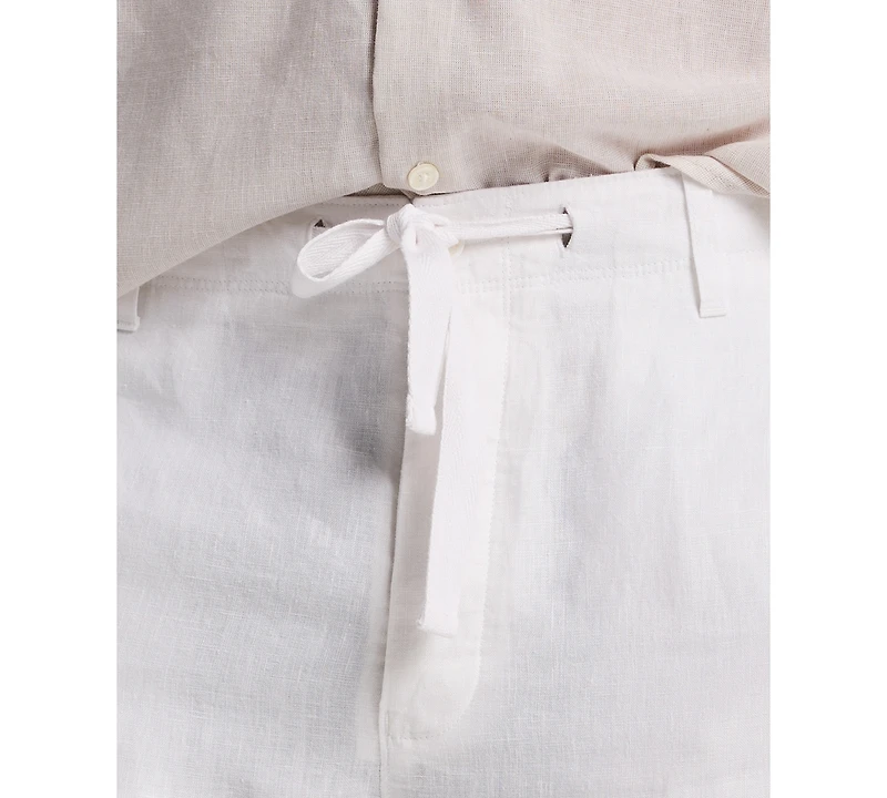 Perry Ellis Men's Regular-Fit 100% Linen Drawstring Pants