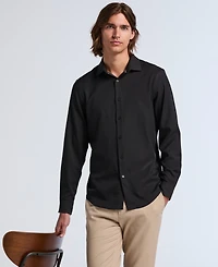 Perry Ellis Men's Slim-Fit Stretch Solid Button-Down Twill Shirt