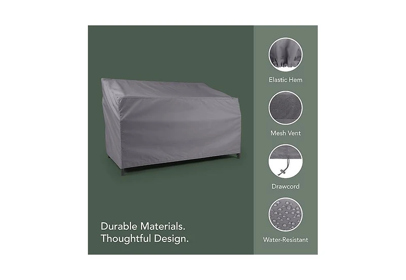 Cushry Outdoor Patio Sofa Cover – Water-Resistant 300D Polyester, Double-Stitched Seams, Elastic Hem