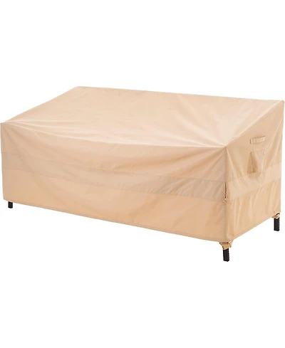 Cushry Patio Sofa Covers Waterproof, Deck Sofa Chair Set Covers Anti-Fading, Wind Resistant, 87W x 42D x 35H Inches