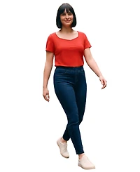 Avenue Plus Gabrielle Pull-On Mid-Rise Skinny Leg Denim Leggings