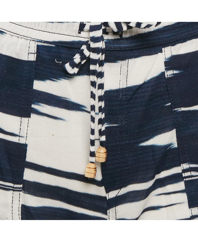 Pre-Owned Missoni Women's Striped Knit Mid-Rise Drawstring Shorts, 7" Inseam