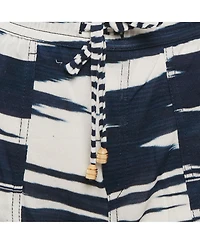 Pre-Owned Missoni Women's Striped Knit Mid-Rise Drawstring Shorts, 7" Inseam