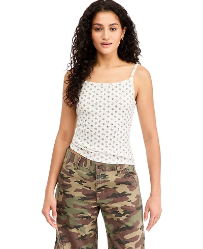 Levi's Women's Sweetie Floral Pointelle Cotton Cami Top