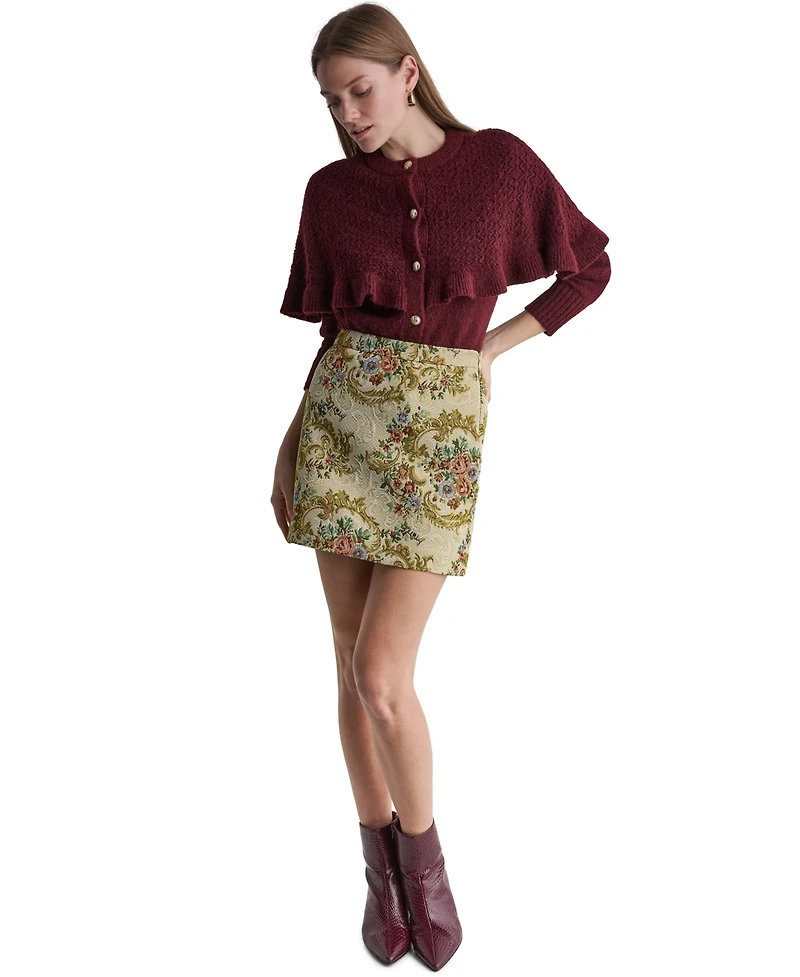 Bcbg Women's Tapestry Floral A-Line Mini Skirt