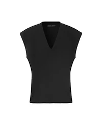 Mango Women's Fine-Knit V-Neck Tank Top