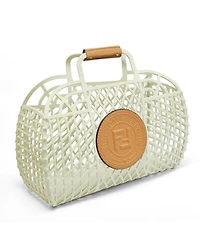 Pre-Owned Fendi Women's Ff Logo Stamp Pvc Basket Bag