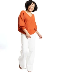 Caldwell Collection Women's Jennifer V-Neck Dolman Sleeve Sweater