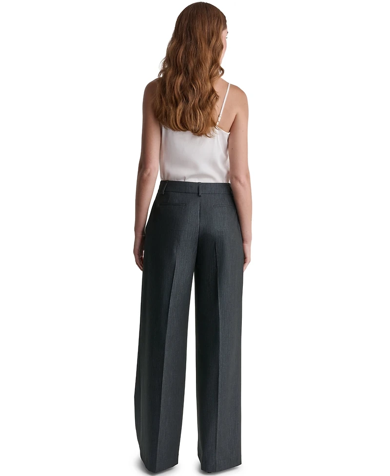 Bcbg Women's Wide-Leg High-Rise Faux Denim Pants