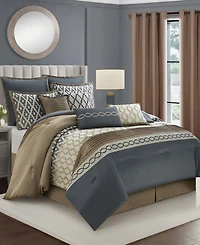 Stratford Park Caval Geometric Patchwork 12-Pc. Comforter Set, California King