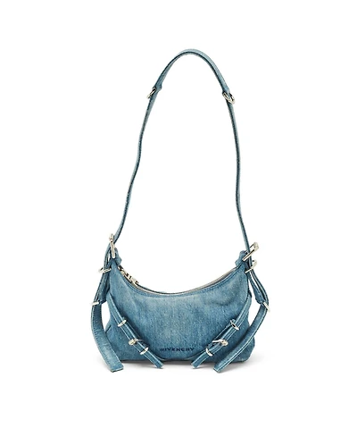Pre-Owned Givenchy Women's Moyou Mini Denim Hobo Shoulder Bag