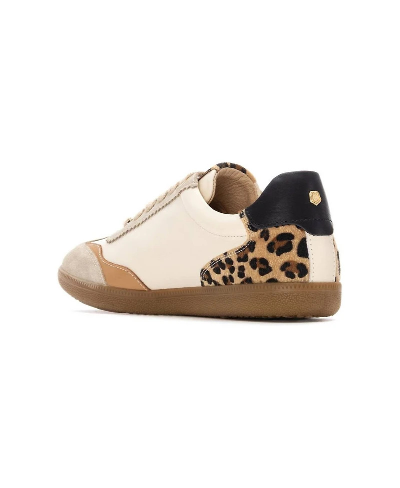 Xti Women's Leather Lace-Up Carmela Collection Sneakers