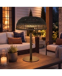 Ltmate Global Inc. 1500W Tabletop Patio Heater with Woven Rattan Shade
