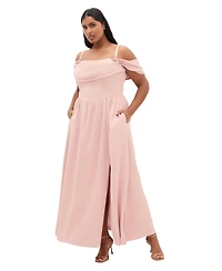 City Chic Women's Angel Love Off Shoulder Maxi Dress