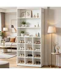 Slickblue Freestanding Shoe Cabinet for Hallway and Living Room