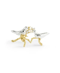 Michael Aram Lovebirds Silver Gold Pair Decorative Object 2 piece