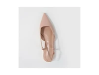 Berness Cass Patent Slingback Flats with Gold-Tone Heel