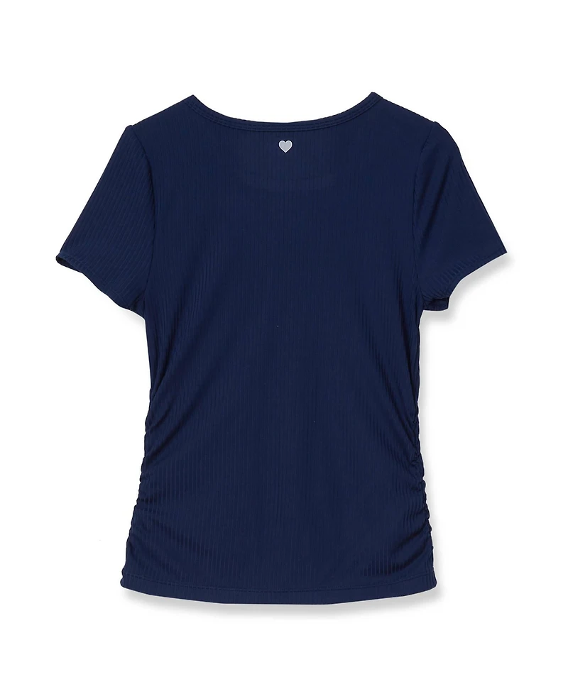 Lands' End Girls Short Sleeve Active Ribbed Tee