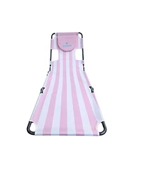 Ostrich The Original Chaise Lounge,Facedown Beach Pool Tanning Chair Pink Stripe