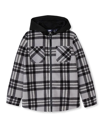 Lands' End Girls Long Sleeve Hooded Flannel