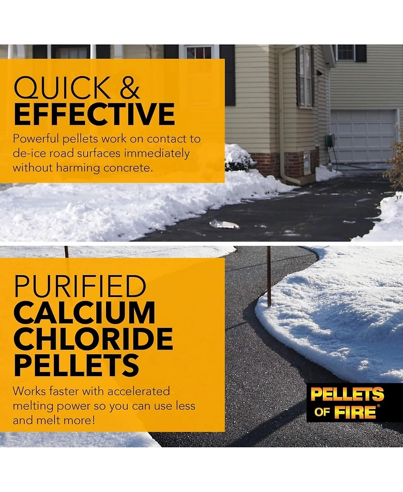 Snow Joe Pellets of Fire Ice Melter for Driveways and Sidewalks, 50 lbs, CPP50