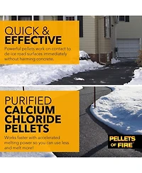 Snow Joe Pellets of Fire Ice Melter for Driveways and Sidewalks, 50 lbs, CPP50