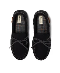 Dearfoams Men's Toby Moccasin Slipper with Tie