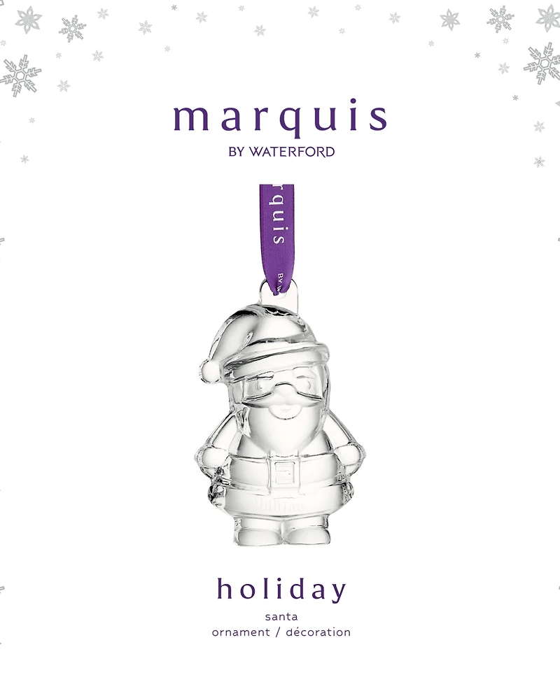Marquis by Waterford Crystal Holiday Santa Ornament