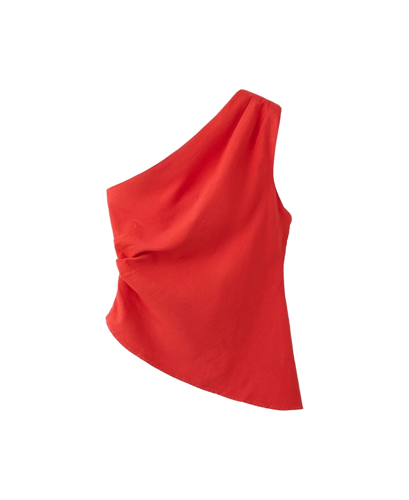 Mango Women's Draped Detail Asymmetrical Top