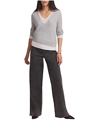 Mint Velvet Women's Long-Sleeve V-Neck Layered Knit Top